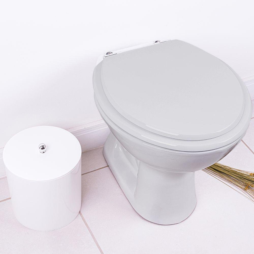 Assento Sanitário Poliester Azalea Cinza Prata para Vaso Celite - 6