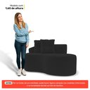 Ver imagem 5 de Kit 02 Sofás Orgânicos Living Bob 145cm 02 Lugares com 02 Almofadas Bouclê Preto - Abmaza