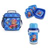 KIT Bolsa Térmica Infantil Lancheira + Squeeze + 4 Potes Escola Menino - Azul - Cachorro - 3