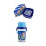 KIT Bolsa Térmica Infantil Lancheira + Squeeze + 4 Potes Escola Menino - Azul - Cachorro - 5