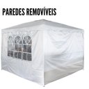 Ver imagem 4 de Tenda Gazebo Articulada 3x3 M com 2 Paredes Alumínio Barraca Praia Camping Sanfonada Bolsa Importway