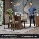 Ver imagem 6 de Conjunto Sala de Jantar Mesa Tampo de Madeira 4 Cadeiras Rustic/crema/bege Sophie Madesa