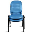 Ver imagem 3 de 02 Cadeiras Empilhável para Igrejas Evangélicas Linha Holy Azul