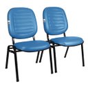 Ver imagem 5 de 02 Cadeiras Empilhável para Igrejas Evangélicas Linha Holy Azul