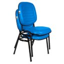 Ver imagem 2 de 02 Cadeiras Empilhável para Igrejas Evangélicas Linha Holy Azul
