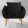 Poltrona Luxo para Recepção Sala Espera Clínica Estética:preto - 3