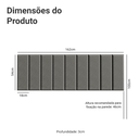 Ver imagem 3 de Cabeceira Estofada Modular Kit 9 Peças para Camas até Casal/Queen Silver Madesa