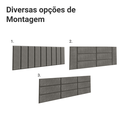 Ver imagem 4 de Cabeceira Estofada Modular Kit 9 Peças para Camas até Casal/Queen Silver Madesa
