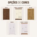 Ver imagem 4 de Guarda Roupa Solteiro 4 Portas 2 Gav Espelho Roupeiro Quarto Branco Camarim