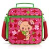 KIT Bolsa Térmica Infantil Lancheira + Squeeze Escola Menina - Rosa - Coelho - 6