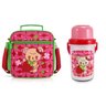 KIT Bolsa Térmica Infantil Lancheira + Squeeze Escola Menina - Rosa - Coelho - 3
