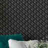 Papel de Parede 3d Auto Adesivo Geométrico Efeito Ondulado Cinza Escuro Fio Gold Lavavel Quarto 18m - 2