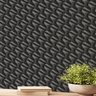 Papel de Parede 3d Auto Adesivo Geométrico Efeito Ondulado Cinza Escuro Fio Gold Lavavel Quarto 18m - 5