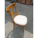 Ver imagem 4 de Cadeiras de Jantar Estofadas Prime Wood com Encosto em X - Cor Mel (kit com 2 Cadeiras)