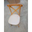 Ver imagem 2 de Cadeiras de Jantar Estofadas Prime Wood com Encosto em X - Cor Mel (kit com 2 Cadeiras)