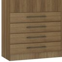 Ver imagem 4 de Guarda Roupa Solteiro 132cm 3 Portas 4 Gavetas Delphi Avelã L01 - Mpozenato
