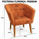 Ver imagem 2 de Poltrona Estofada Tecido Veludo para Salão de Beleza Elegante Confortável Pés de Madeira Resistente