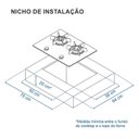 Ver imagem 5 de COOKTOP LINEAR 2 BOCAS VENAX ARENA PRETO GAS GLP