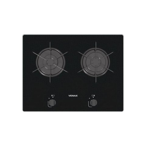 COOKTOP LINEAR 2 BOCAS VENAX ARENA PRETO GAS GLP
