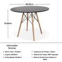 Ver mais imagens de Conjunto Mesa de Jantar Redonda Eiffel Preta 80cm com 4 Cadeiras Gruvyer - Nude