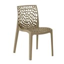 Ver imagem 3 de Conjunto Mesa de Jantar Redonda Eiffel Preta 80cm com 4 Cadeiras Gruvyer - Nude