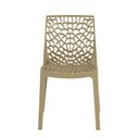 Ver imagem 4 de Conjunto Mesa de Jantar Redonda Eiffel Preta 80cm com 4 Cadeiras Gruvyer - Nude