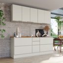 Ver imagem 1 de Cozinha Compacta Fineze 6 Portas 6 Gavetas com Tampo 100% MDF Areia Hp/Cinamomo - Henn