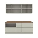 Ver imagem 3 de Cozinha Compacta Fineze 6 Portas 6 Gavetas com Tampo 100% MDF Areia Hp/Cinamomo - Henn