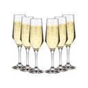 Ver imagem 1 de Kit 6 Taças Champagne Cristal Buffet Vidro Liso 186 Ml Nadir