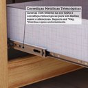 Ver mais imagens de Cômoda Infantil 1 Porta 4 Gavetas 100% MDF 95cm Levy Espresso Móveis Amêndoa/Branco Brilho