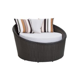 Chaise de 1,20 Cm Concha Sofá Fibra Sintética Alumínio - 1