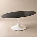 Ver imagem 4 de Mesa de Jantar Oval Saarinen 220x120cm em Mármore São Gabriel