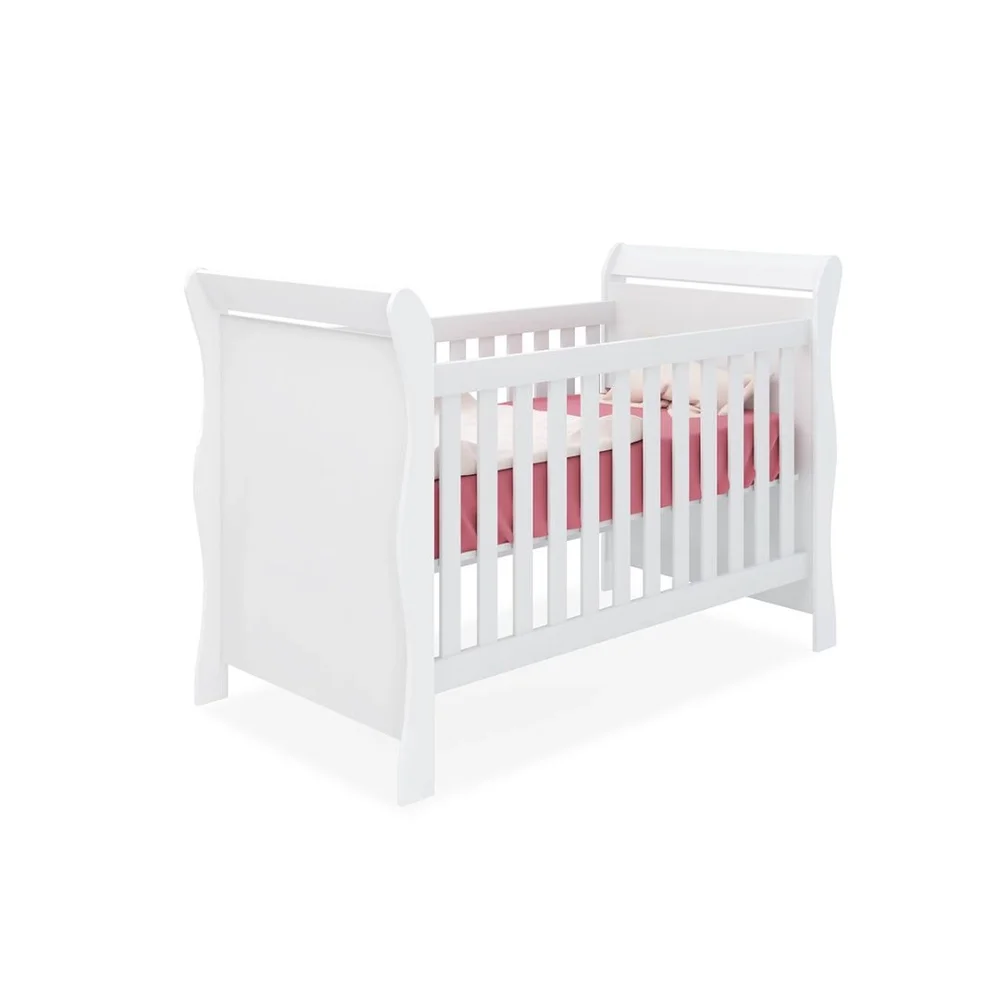 Kit Quarto de Bebe Amore Completo - Roupeiro infantil + Comoda 4 Gavetas e Berço Mini Cama 2 em 1 Br - 6