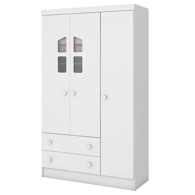 Kit Quarto de Bebe Amore Completo - Roupeiro infantil + Comoda 4 Gavetas e Berço Mini Cama 2 em 1 Br - 2