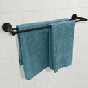 Ver imagem 2 de Suporte Porta Toalha Duplo Toalheiro Preto Fosco 60cm Aço Inox Porta Toalha Banho Acessorio Banheiro