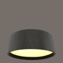 Ver imagem 3 de Plafon Redondo Madeira Preto 90cm - Preto - Bivolt