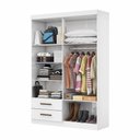 Ver imagem 5 de Guarda-Roupa Solteiro Siena 4 Portas 2 Gavetas com Espelho Multimóveis CR35555 Branco