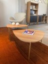 Ver imagem 6 de Mesa de Centro Orgânica 77cm Pé de Metal Móvel na Caixa