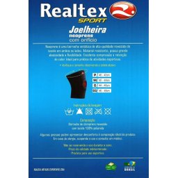 Joelheira Patelar Reforçada Realtex Esporte Exercicio Neopre - GG - 5