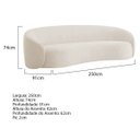 Ver imagem 3 de Sofá Orgânico Luxo Recepção 250cm Amore Linho