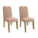 Ver imagem 3 de Conjunto Sala de Jantar Mesa Maite com 4 Cadeiras Paola Cimol Nature/Off White/Nude Maite com Paola