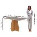 Ver imagem 6 de Conjunto Sala de Jantar Mesa Maite com 4 Cadeiras Paola Cimol Nature/Off White/Nude Maite com Paola