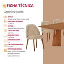 Ver imagem 7 de Sala de Jantar Mesa Florida 220cm Tampo Barril Laminado e 8 Cadeiras Suiça