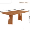 Ver imagem 4 de Sala de Jantar Mesa Florida 220cm Tampo Barril Laminado e 8 Cadeiras Suiça