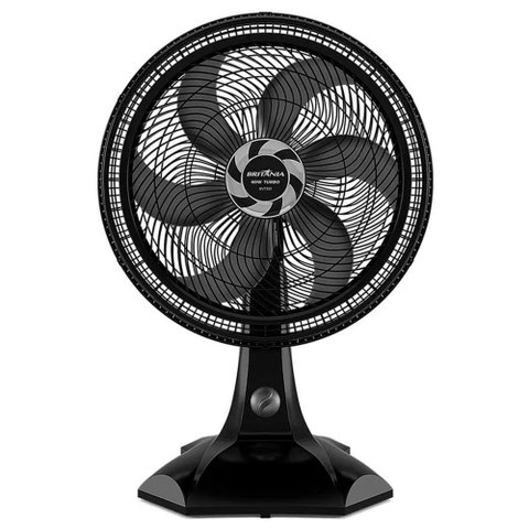 Ventilador de Mesa 30cm Bvt301 com 6 Pás e 3 Velocidades Britânia Preto 127v