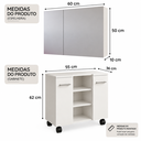 Ver imagem 6 de Conjunto Gabinete Premium e Espelheira Suspensa para Banheiro Klein - Branco