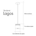 Ver imagem 3 de Luminária Pendente Lagos Detalhe Madeira Cozinha Bancada E27:Branco/110V/220V