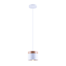 Luminária Pendente Lagos Detalhe Madeira Cozinha Bancada E27:Branco/110V/220V - 1