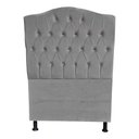 Ver imagem 1 de Cabeceira de Cama Box Princesa Solteiro 90 Cm Botão Strass Suede Prata do Lar Móveis