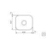 Cuba Retangular Standard Aco Inox 40x34 Polido Tramontina - 1